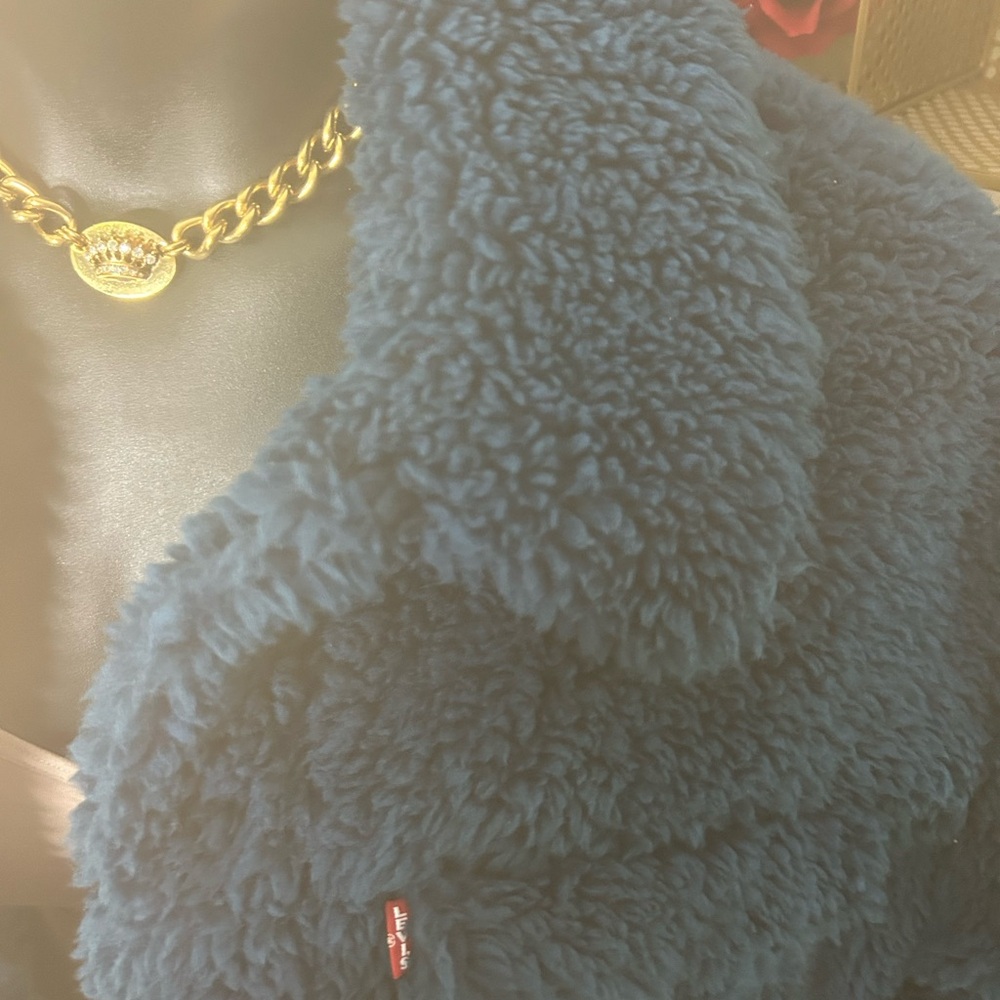 Levi's Deep Blue Teddy Jacket - image 6